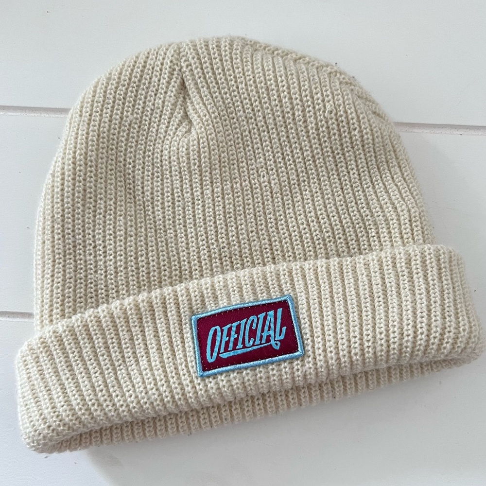Official cream beanie